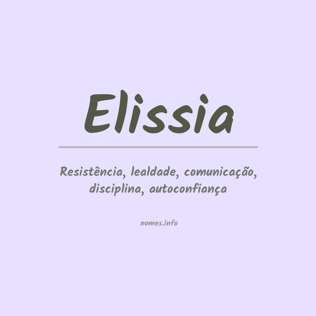 Significado do nome Elissia