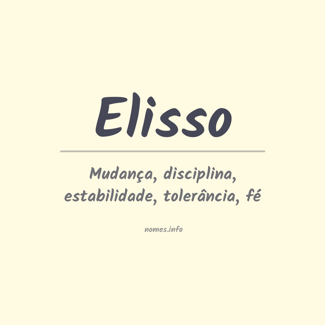 Significado do nome Elisso