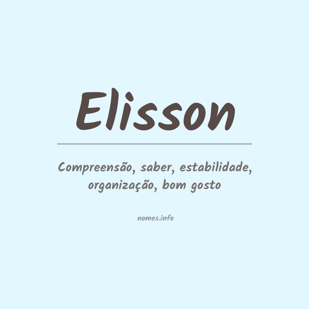 Significado do nome Elisson