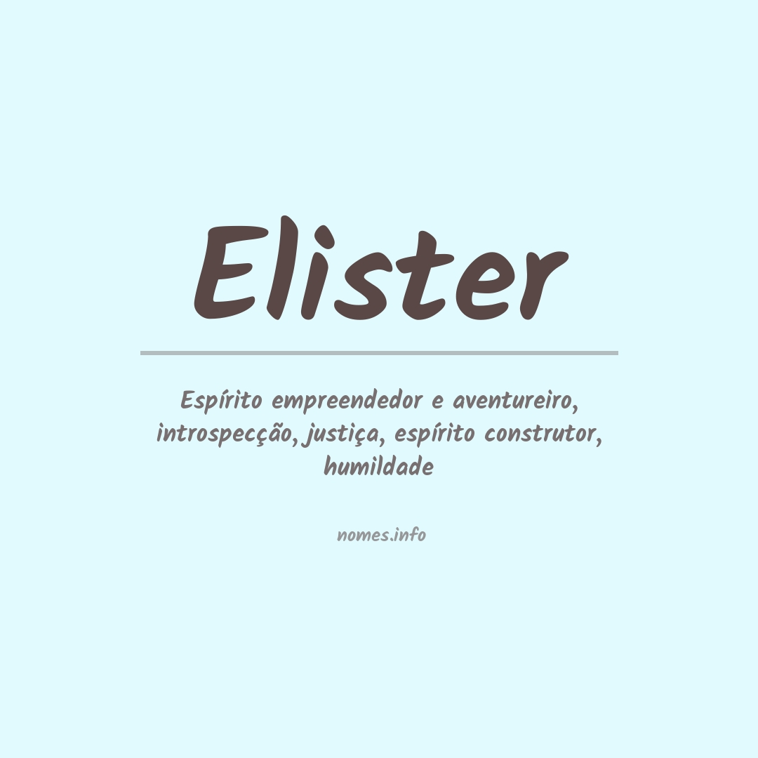 Significado do nome Elister