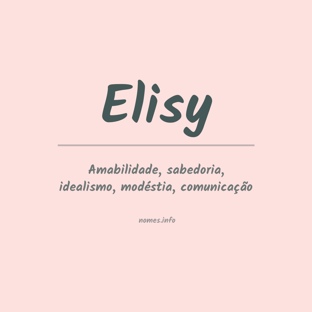 Significado do nome Elisy