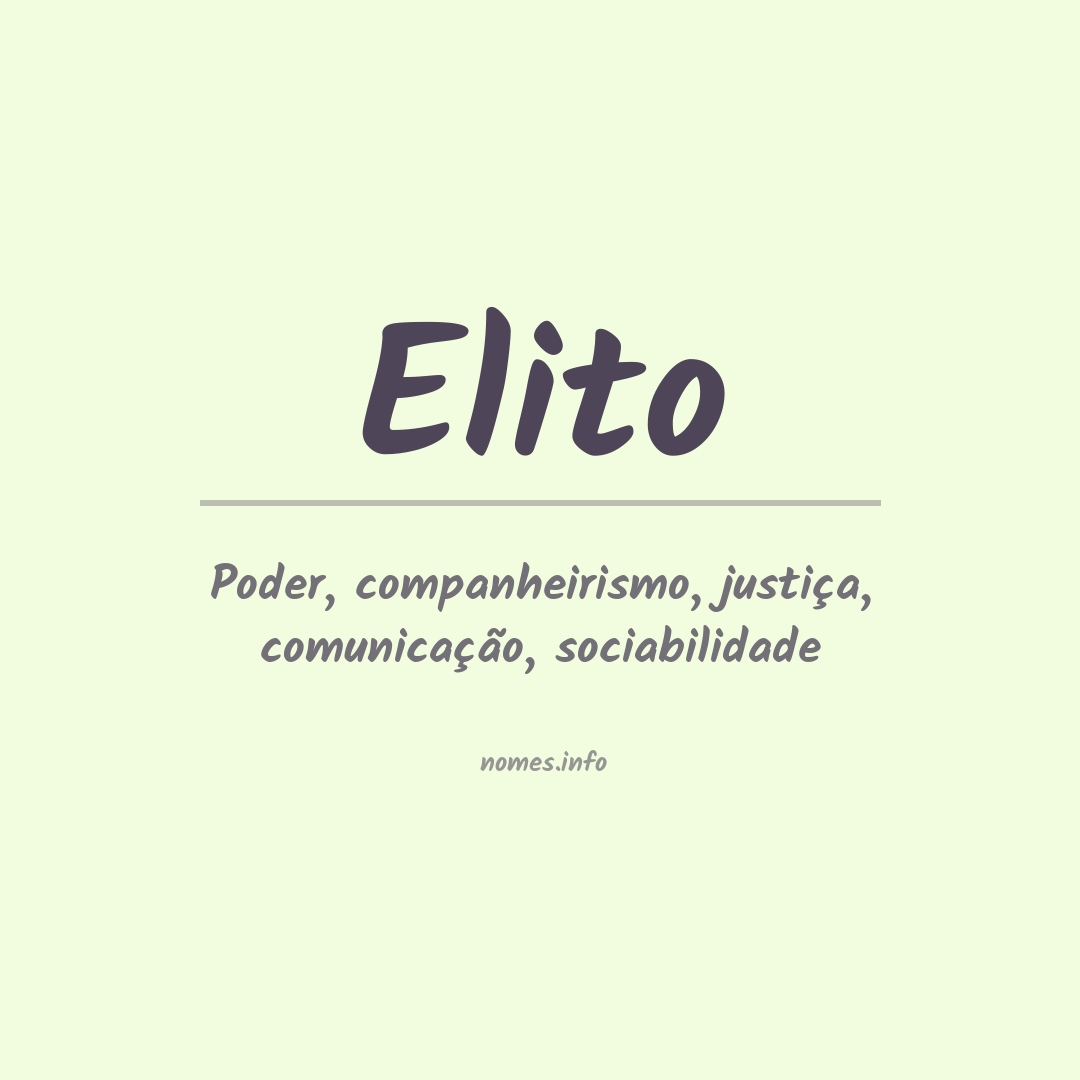 Significado do nome Elito