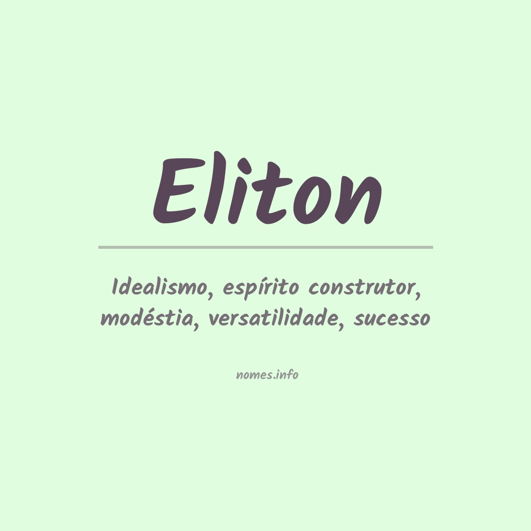 Significado do nome Eliton