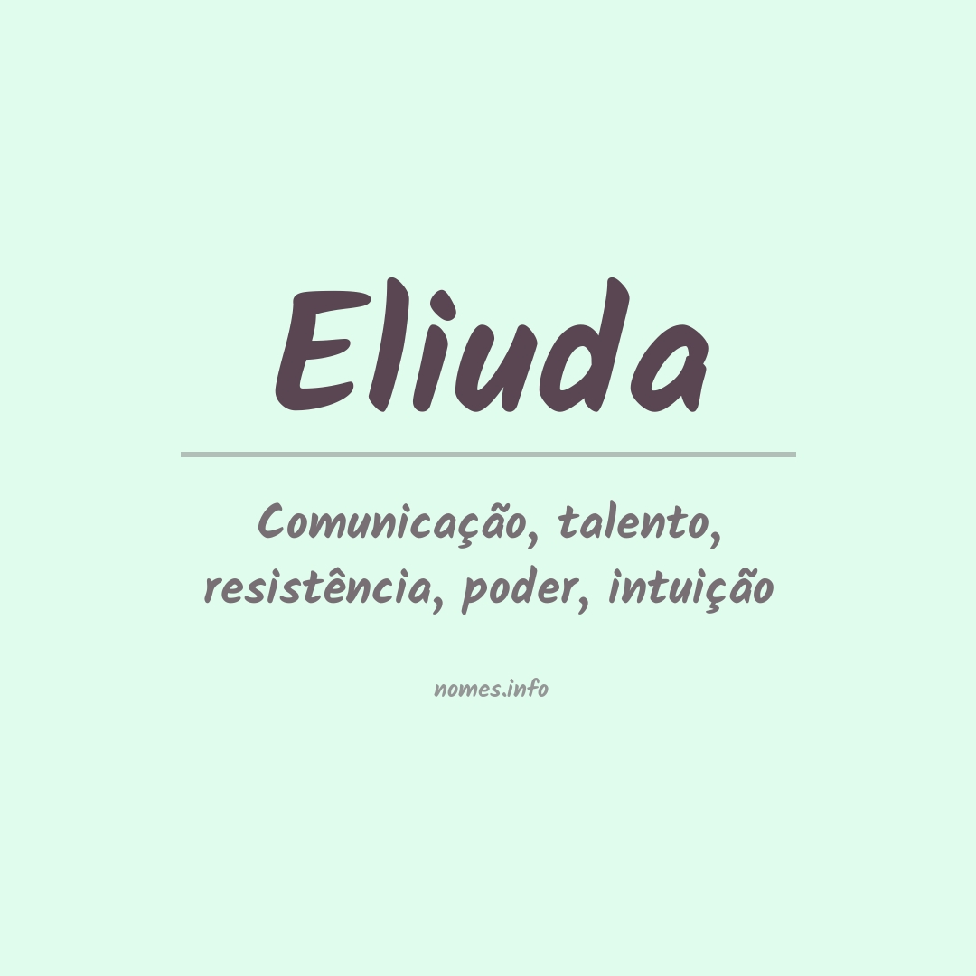 Significado do nome Eliuda