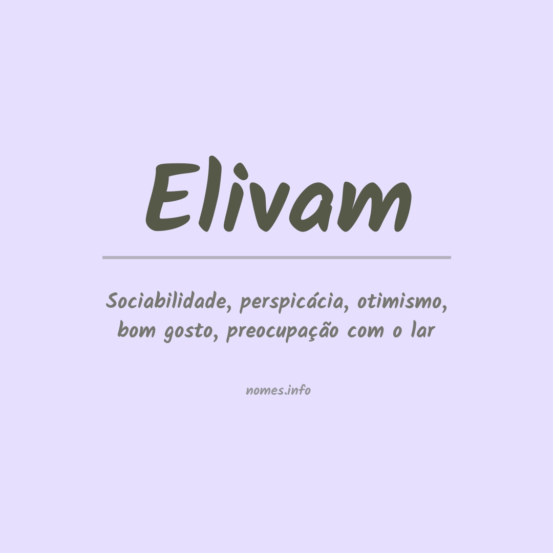 Significado do nome Elivam