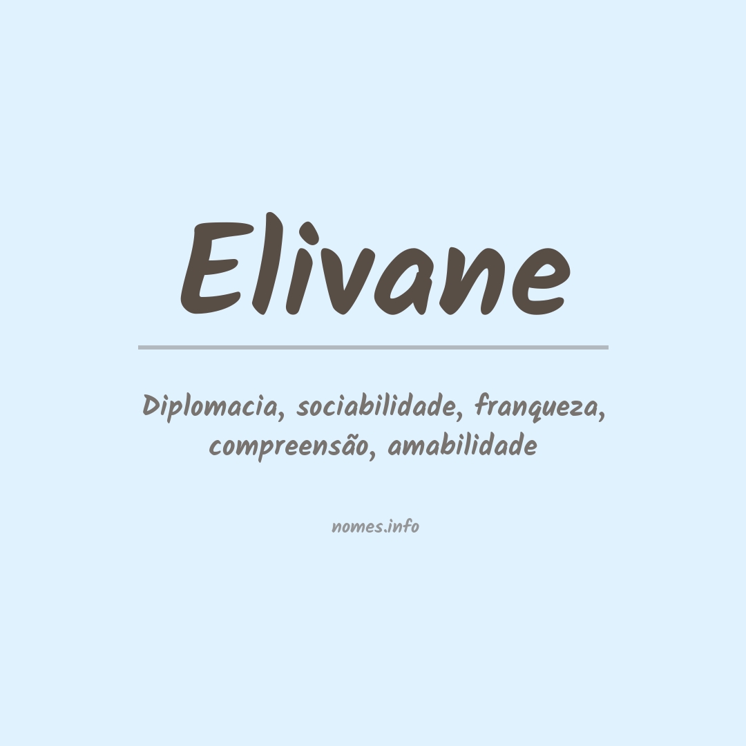 Significado do nome Elivane