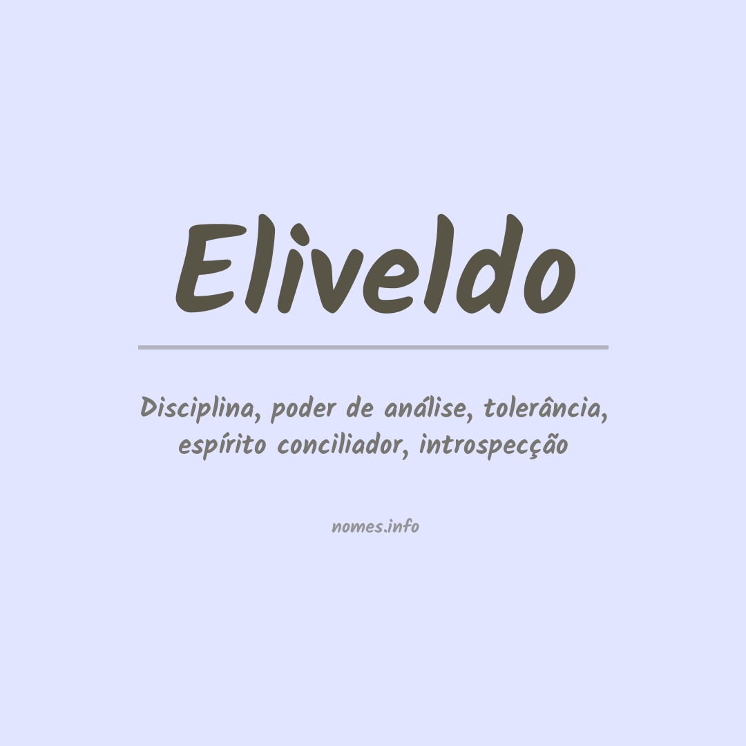 Significado do nome Eliveldo