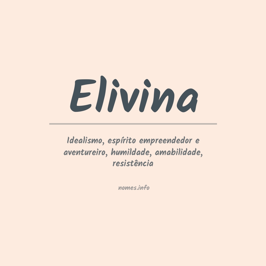 Significado do nome Elivina