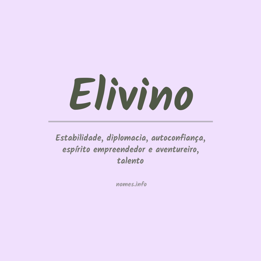 Significado do nome Elivino