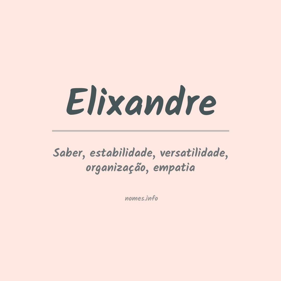 Significado do nome Elixandre