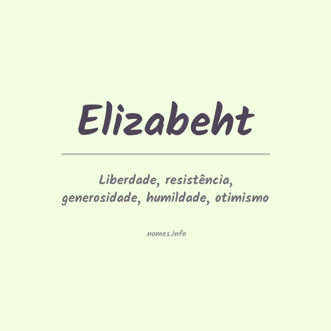 Significado do nome Elizabeht