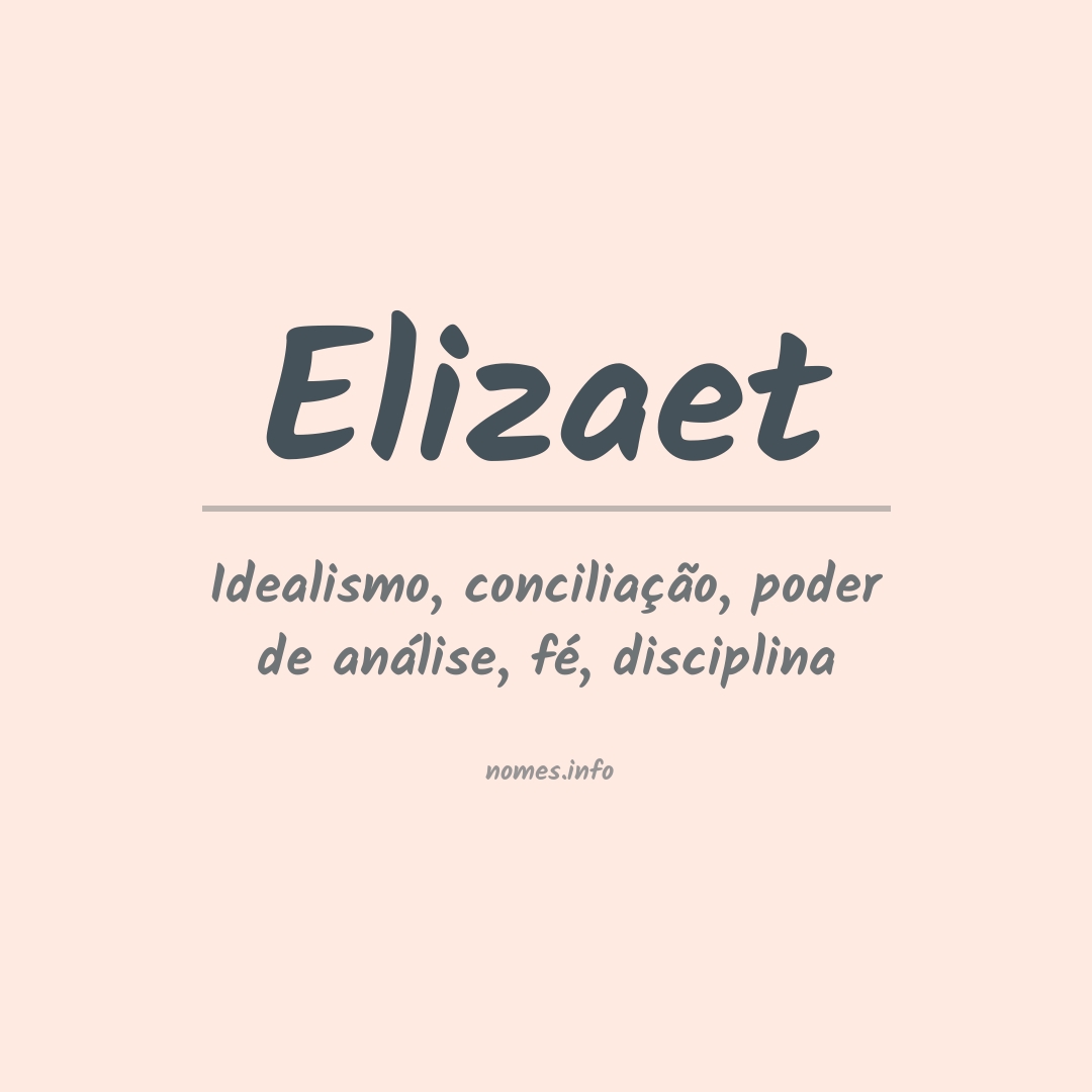 Significado do nome Elizaet