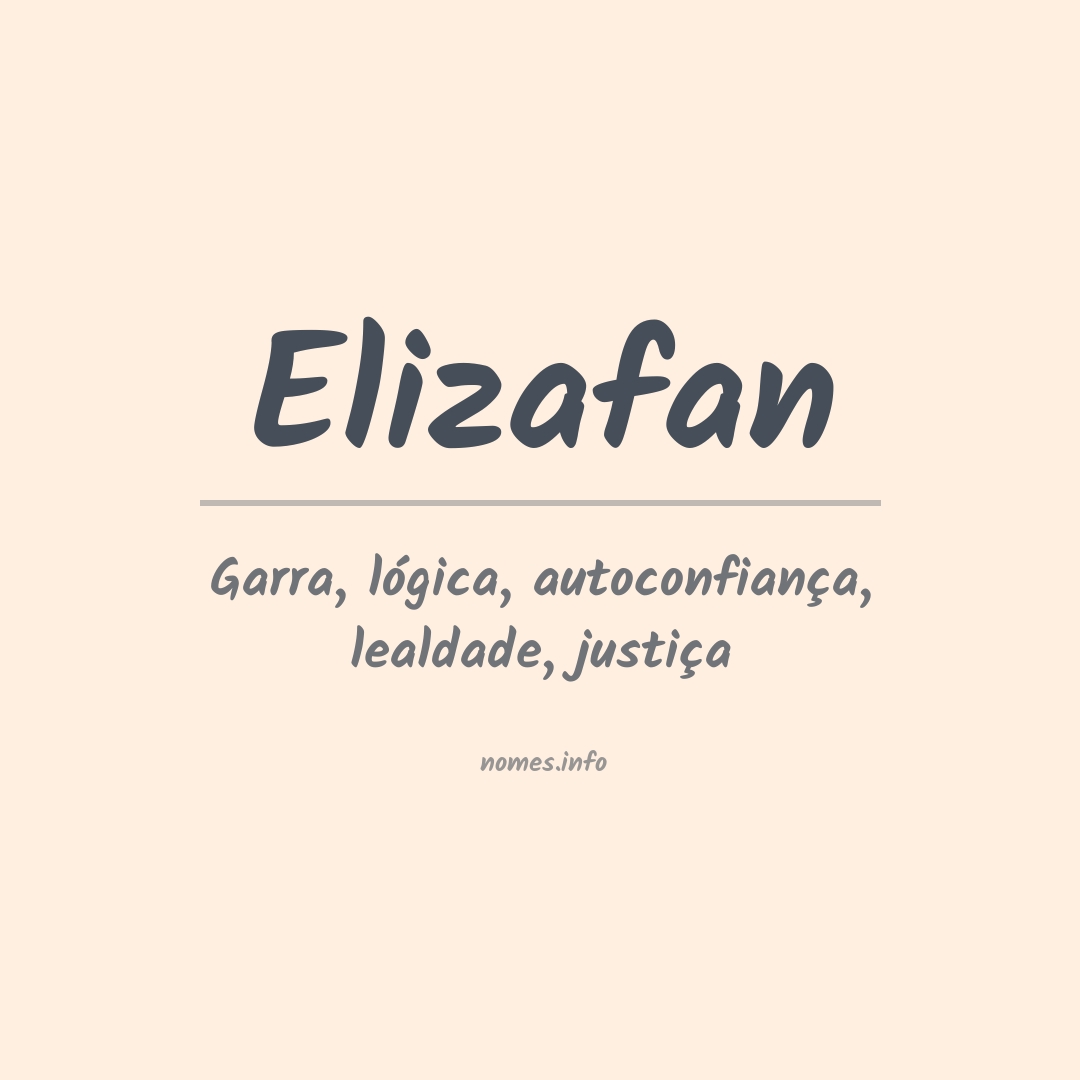 Significado do nome Elizafan