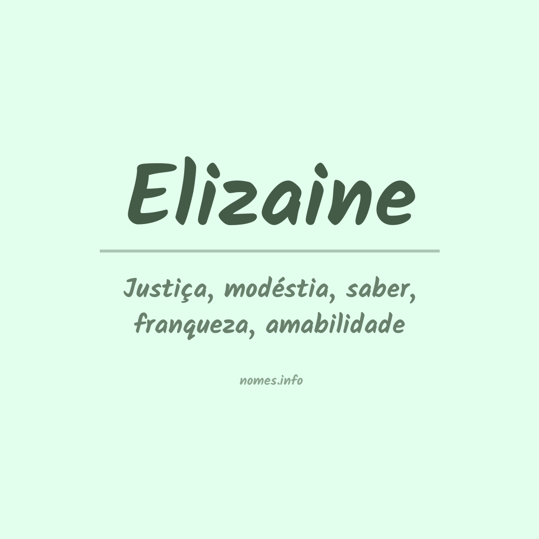 Significado do nome Elizaine