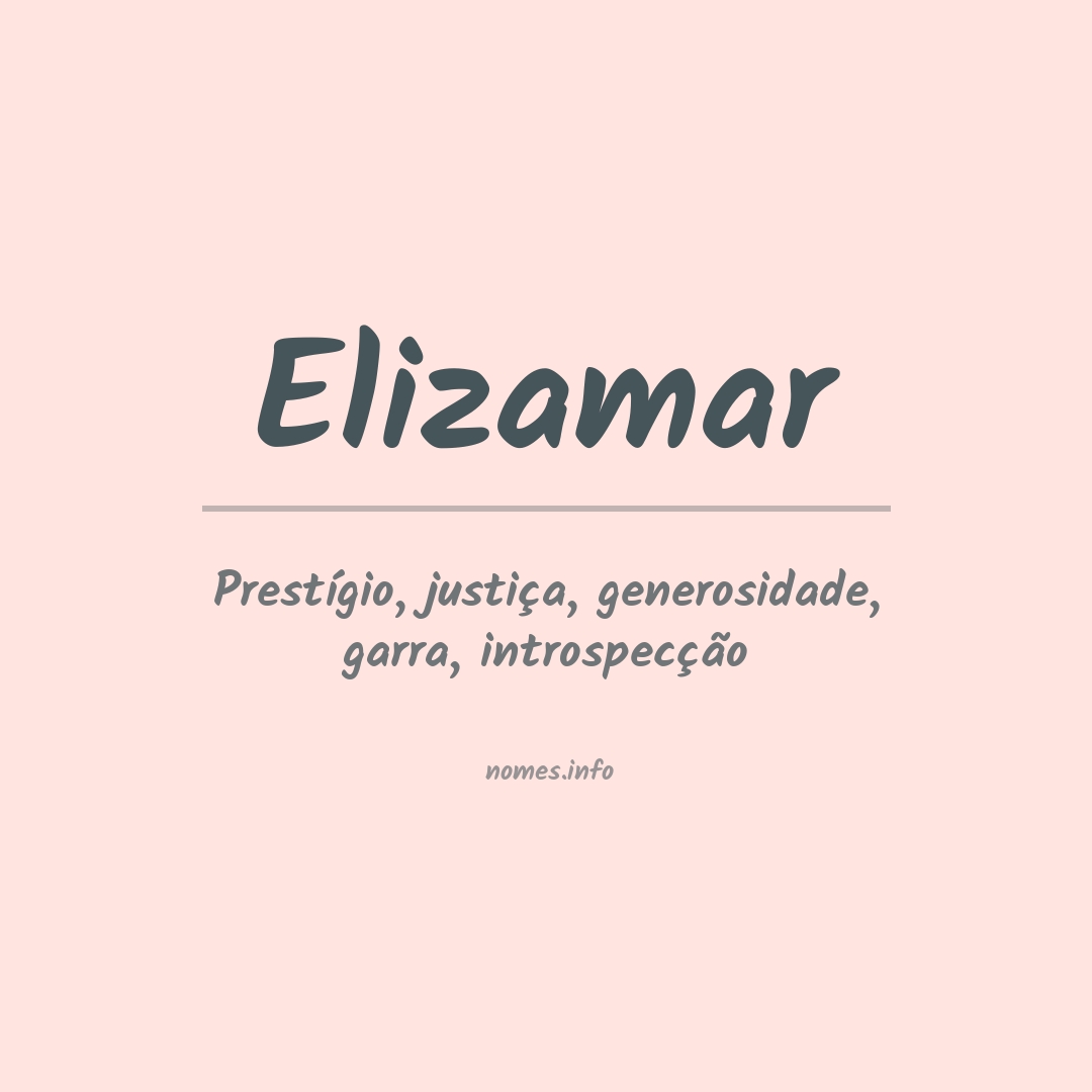 Significado do nome Elizamar