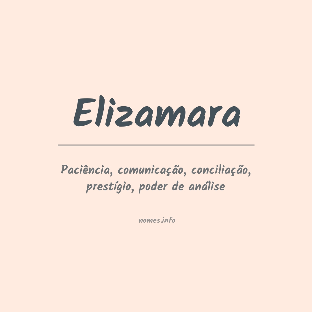 Significado do nome Elizamara