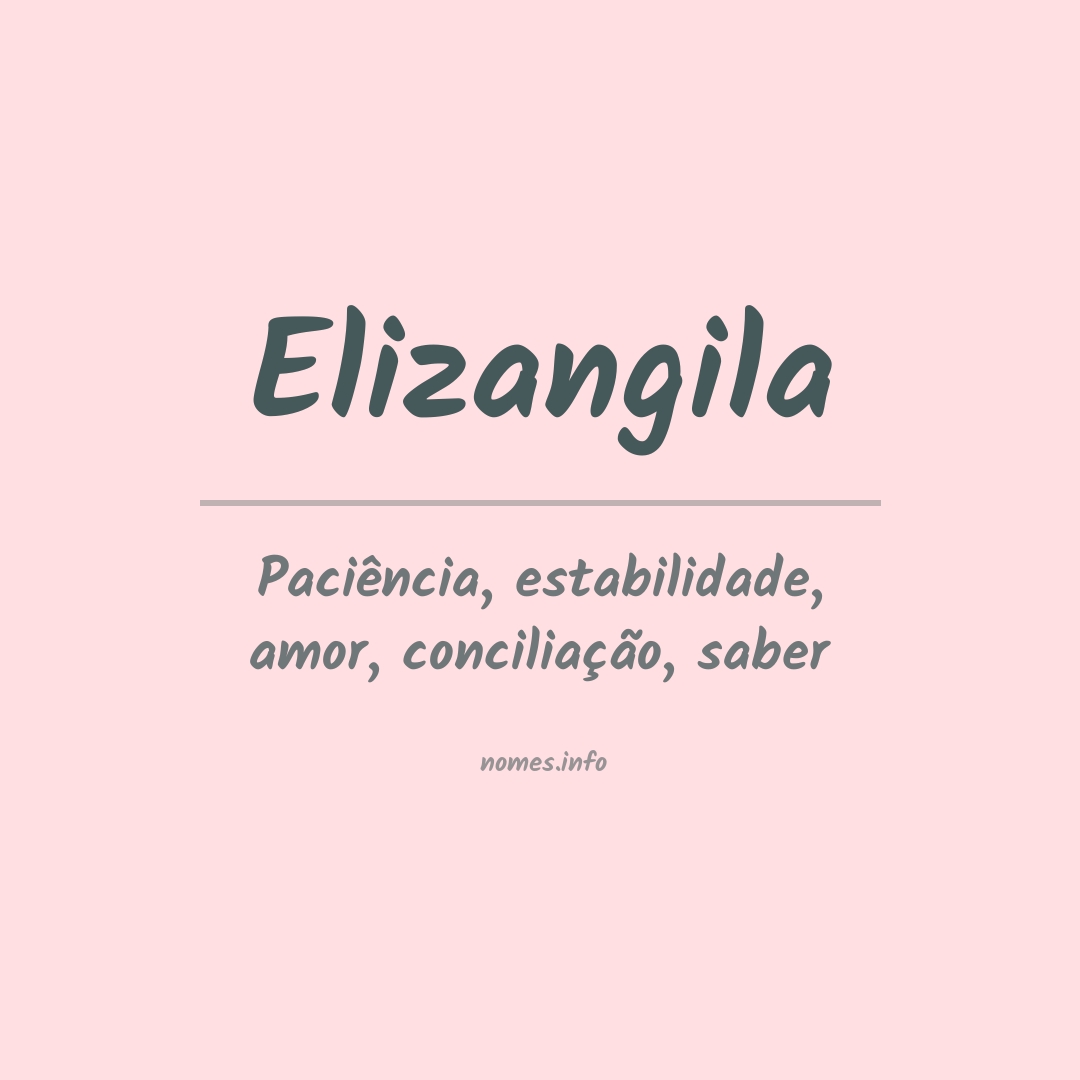 Significado do nome Elizangila