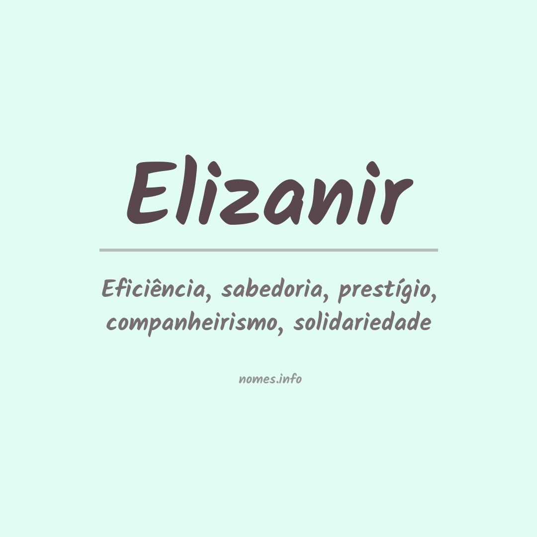 Significado do nome Elizanir