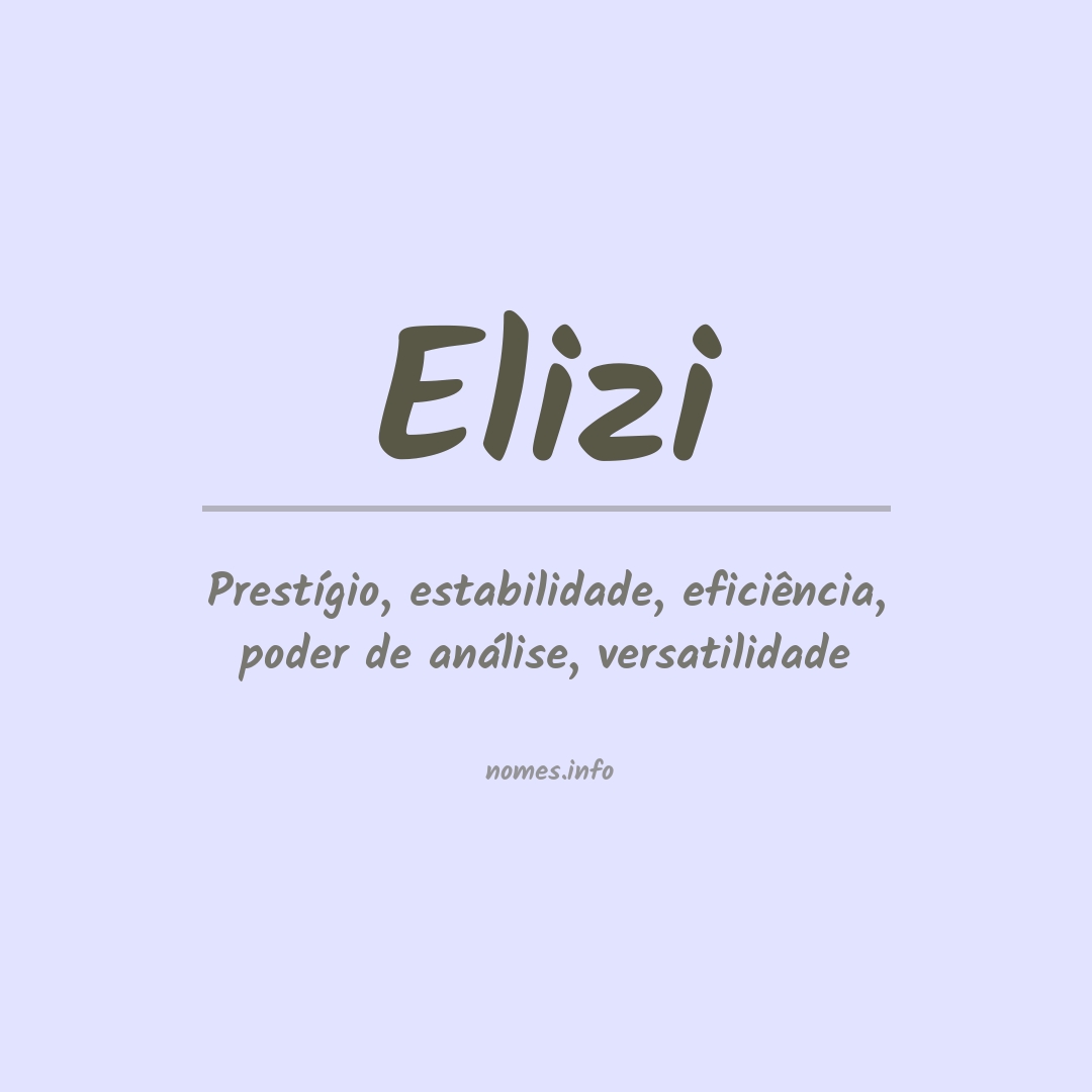 Significado do nome Elizi