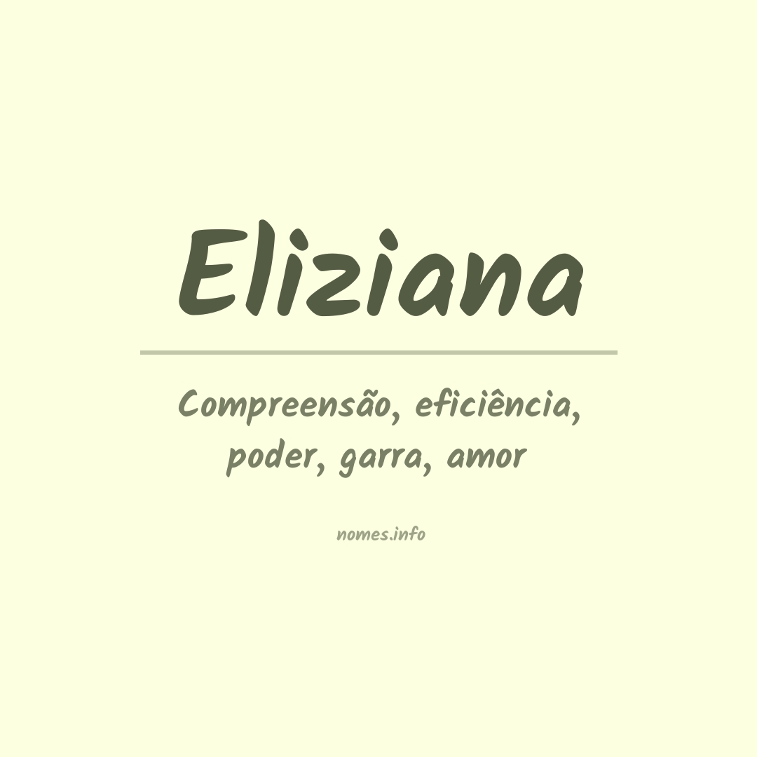 Significado do nome Eliziana
