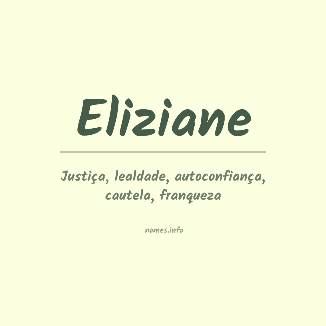 Significado do nome Eliziane