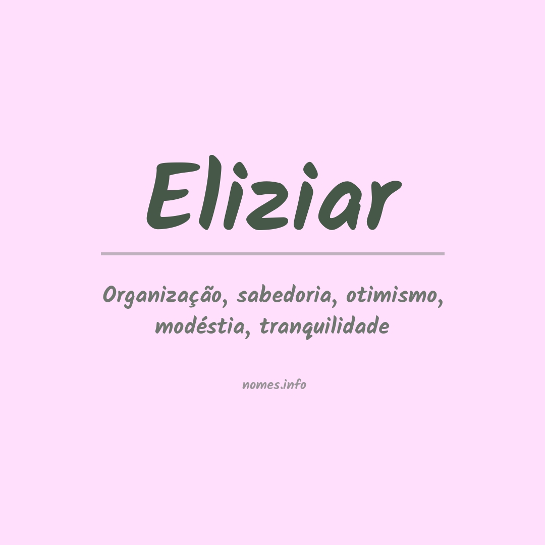 Significado do nome Eliziar