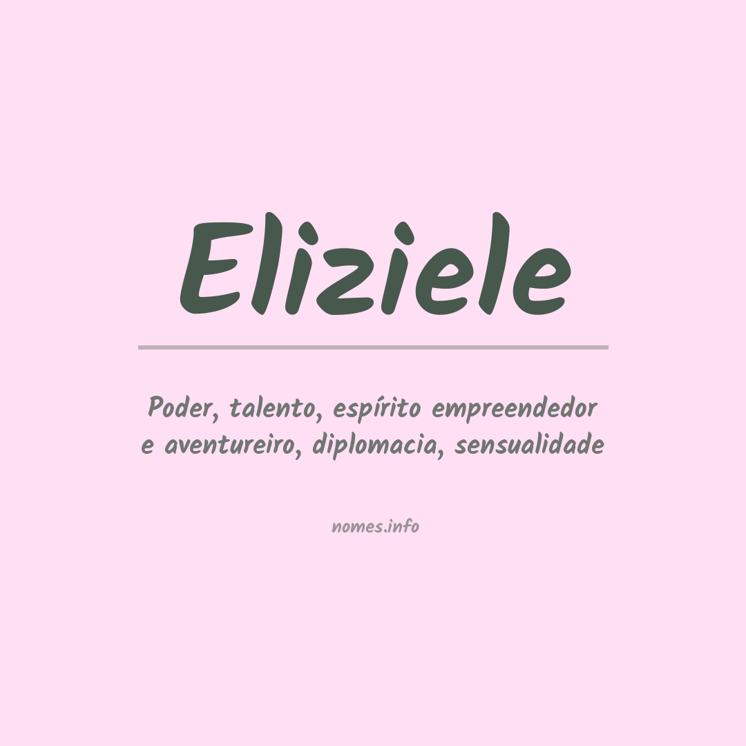 Significado do nome Eliziele