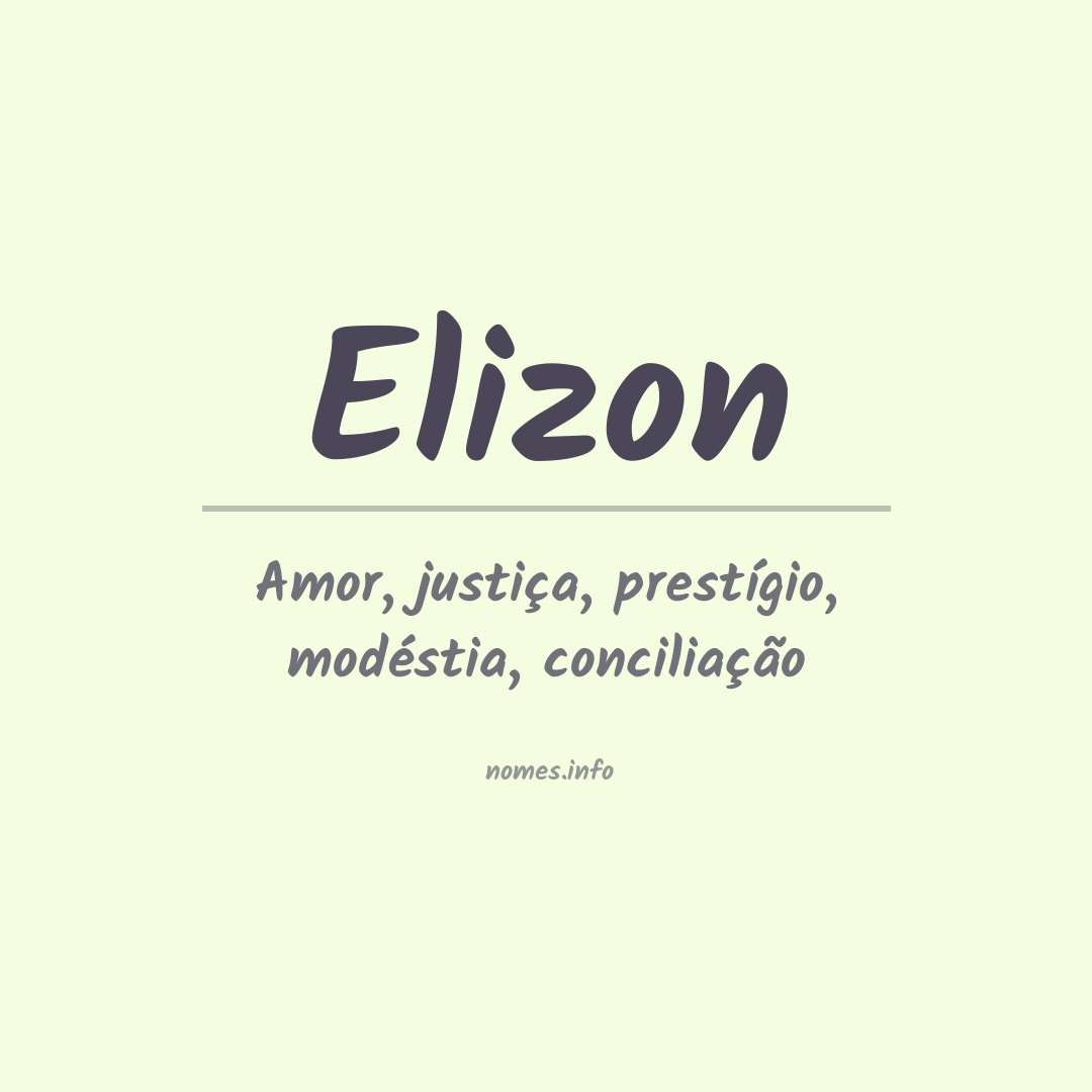 Significado do nome Elizon