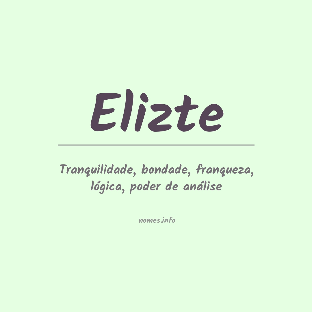 Significado do nome Elizte