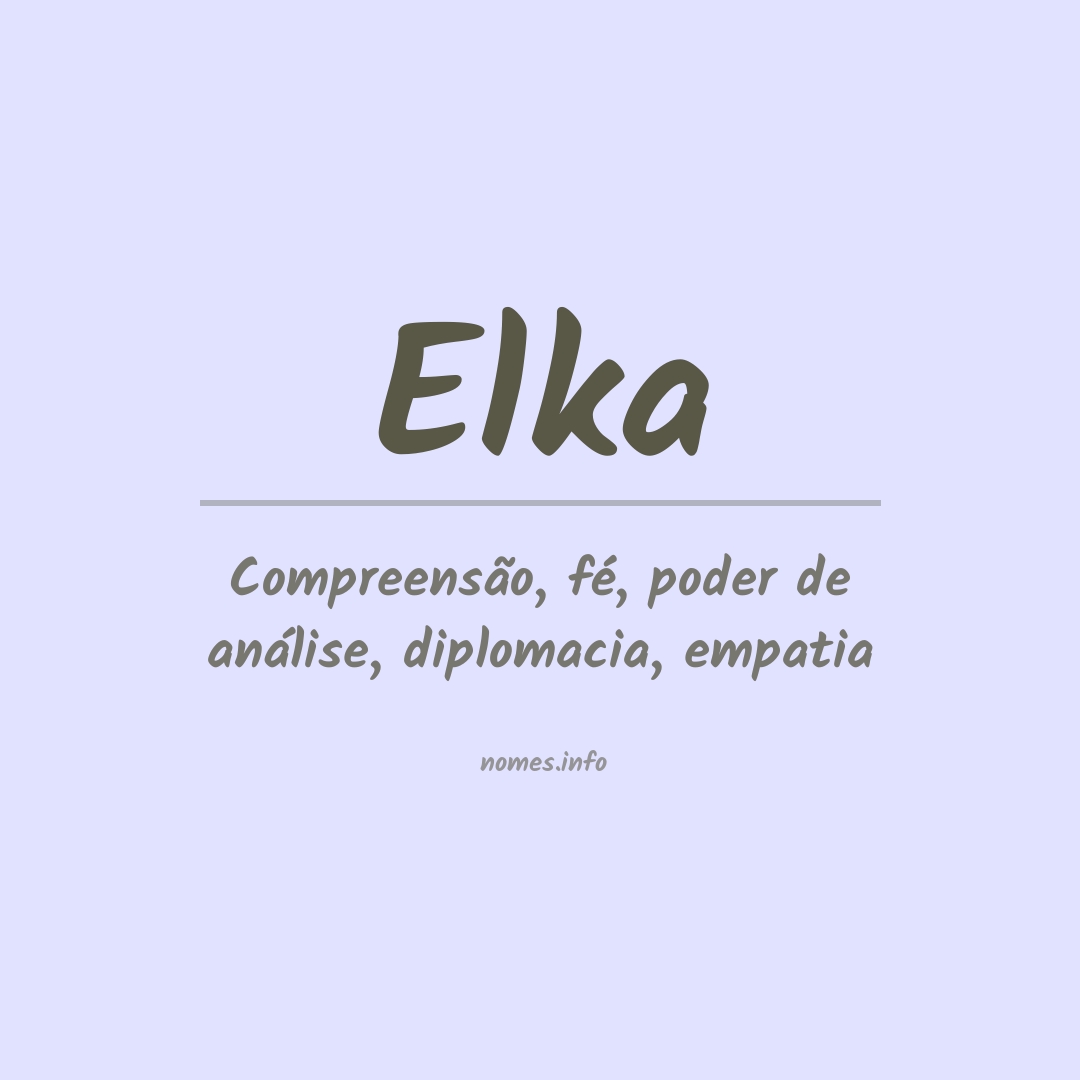 Significado do nome Elka