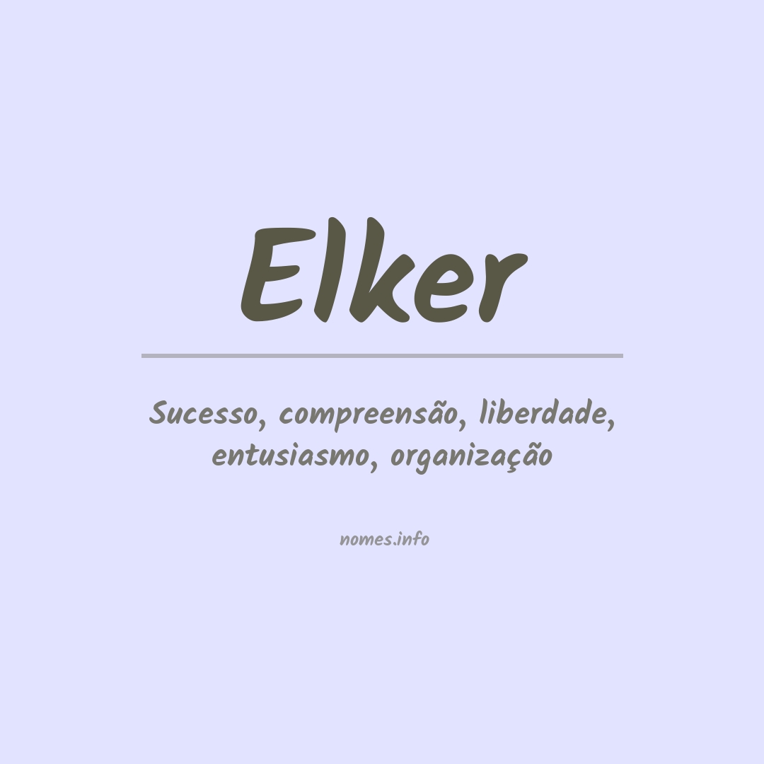 Significado do nome Elker