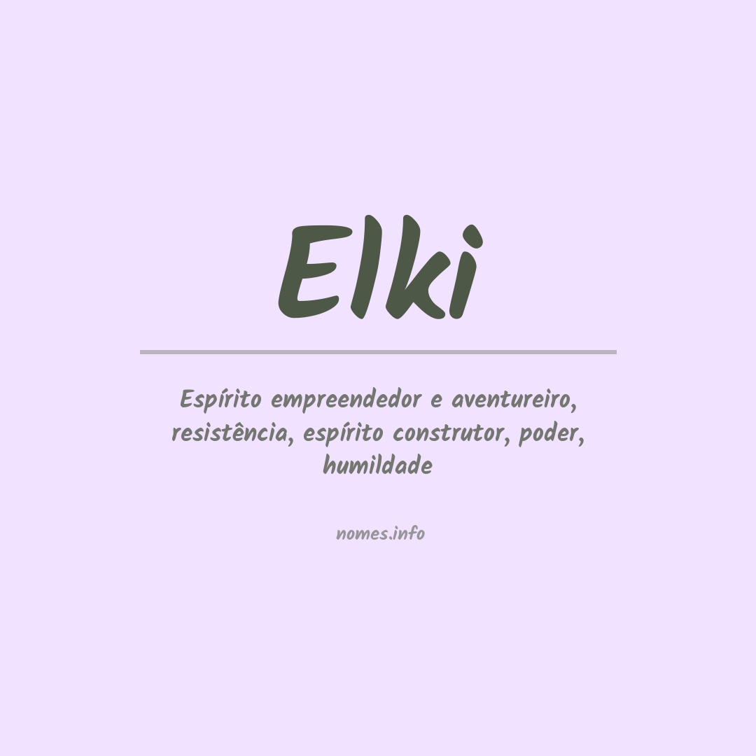 Significado do nome Elki