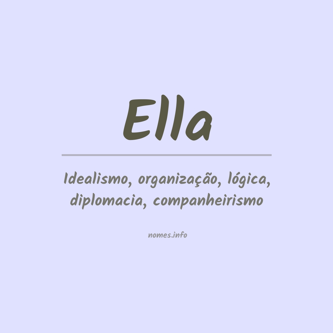 Significado do nome Ella