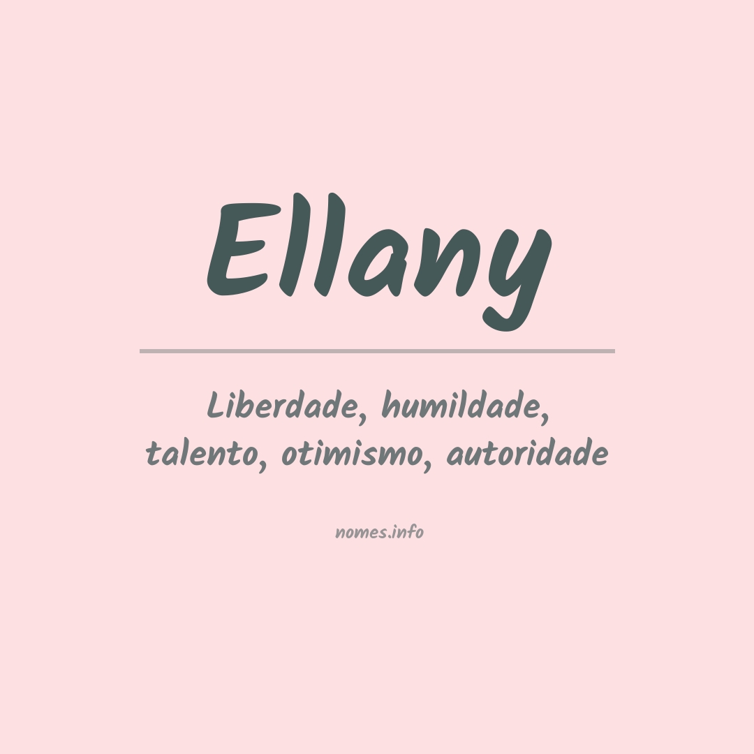 Significado do nome Ellany