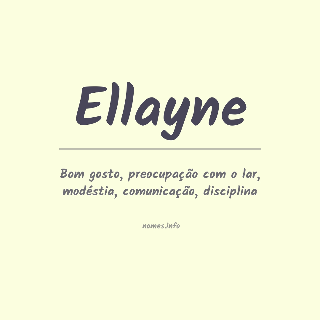 Significado do nome Ellayne
