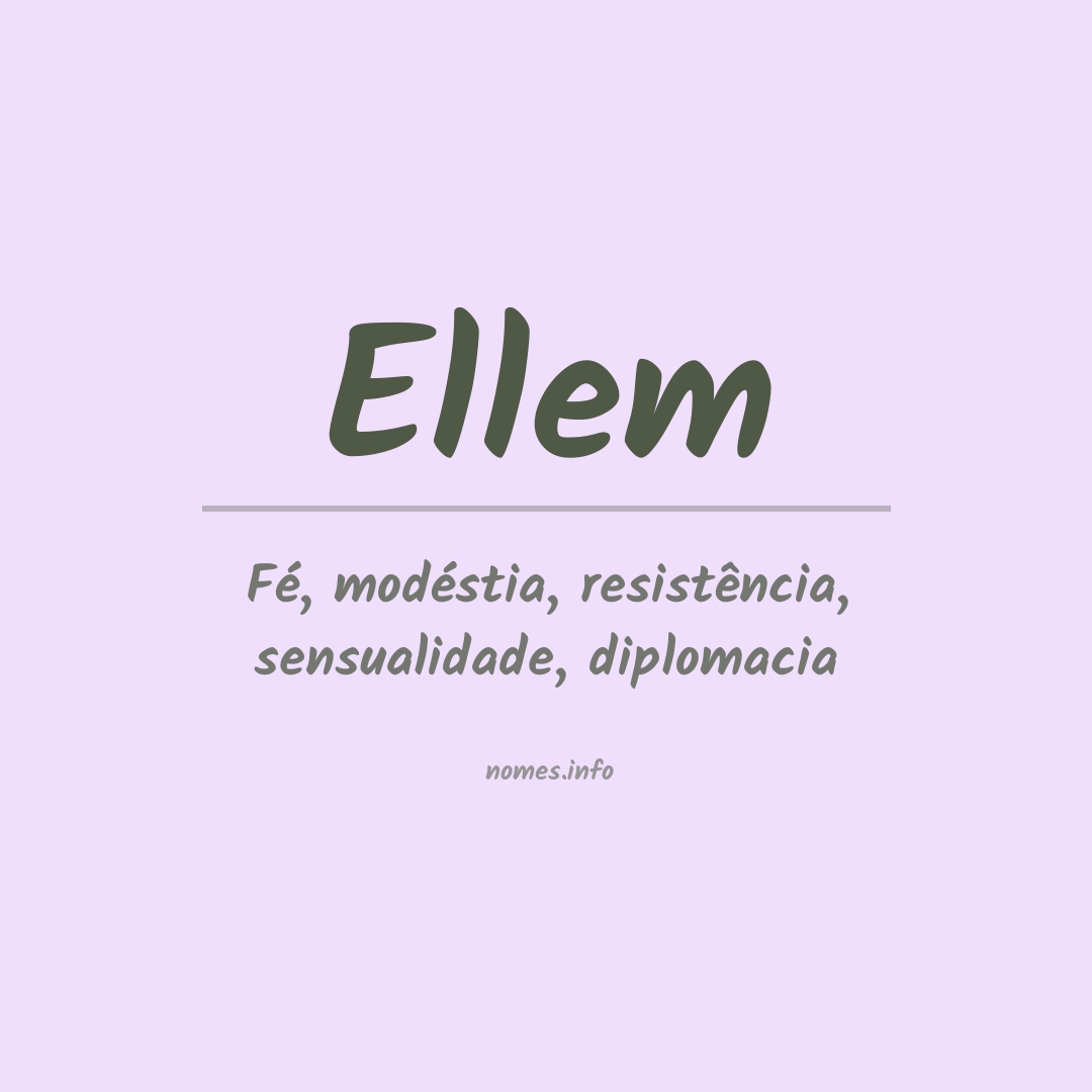 Significado do nome Ellem