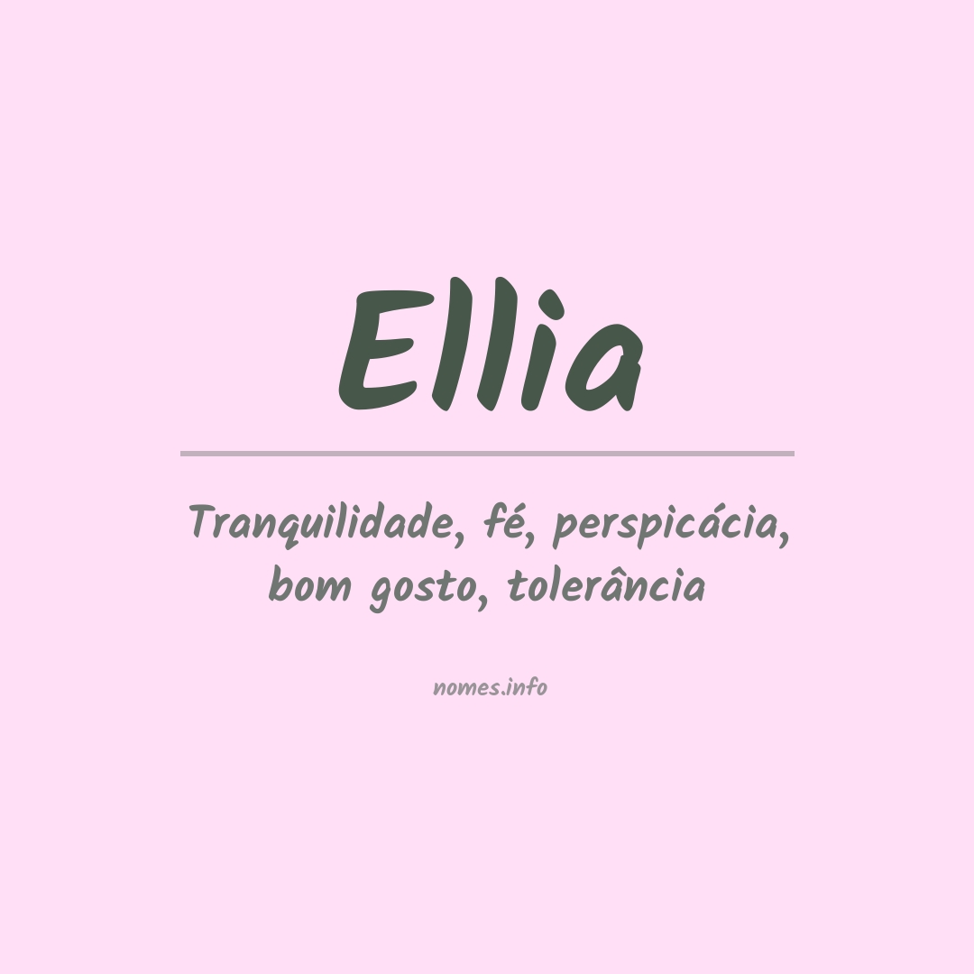 Significado do nome Ellia