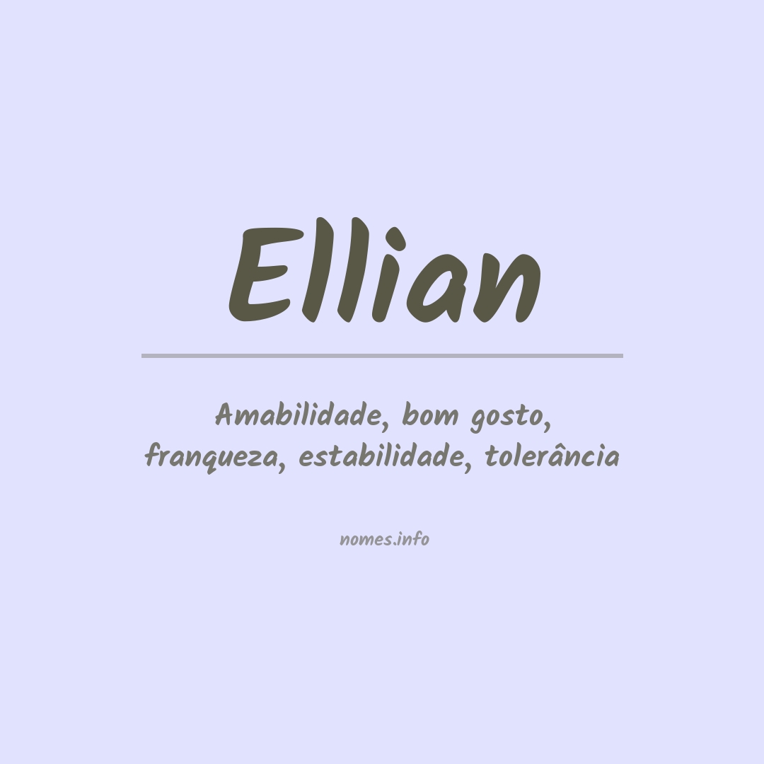 Significado do nome Ellian