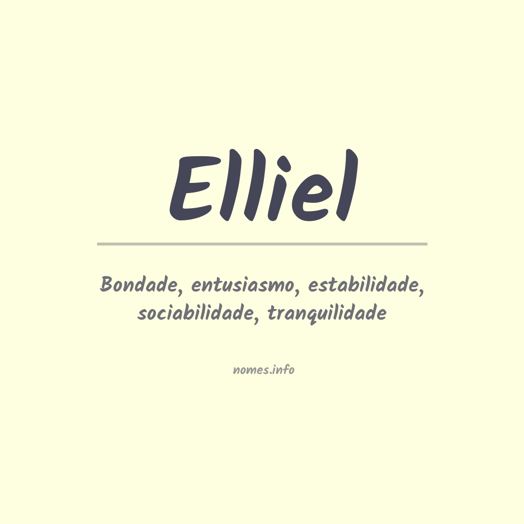 Significado do nome Elliel