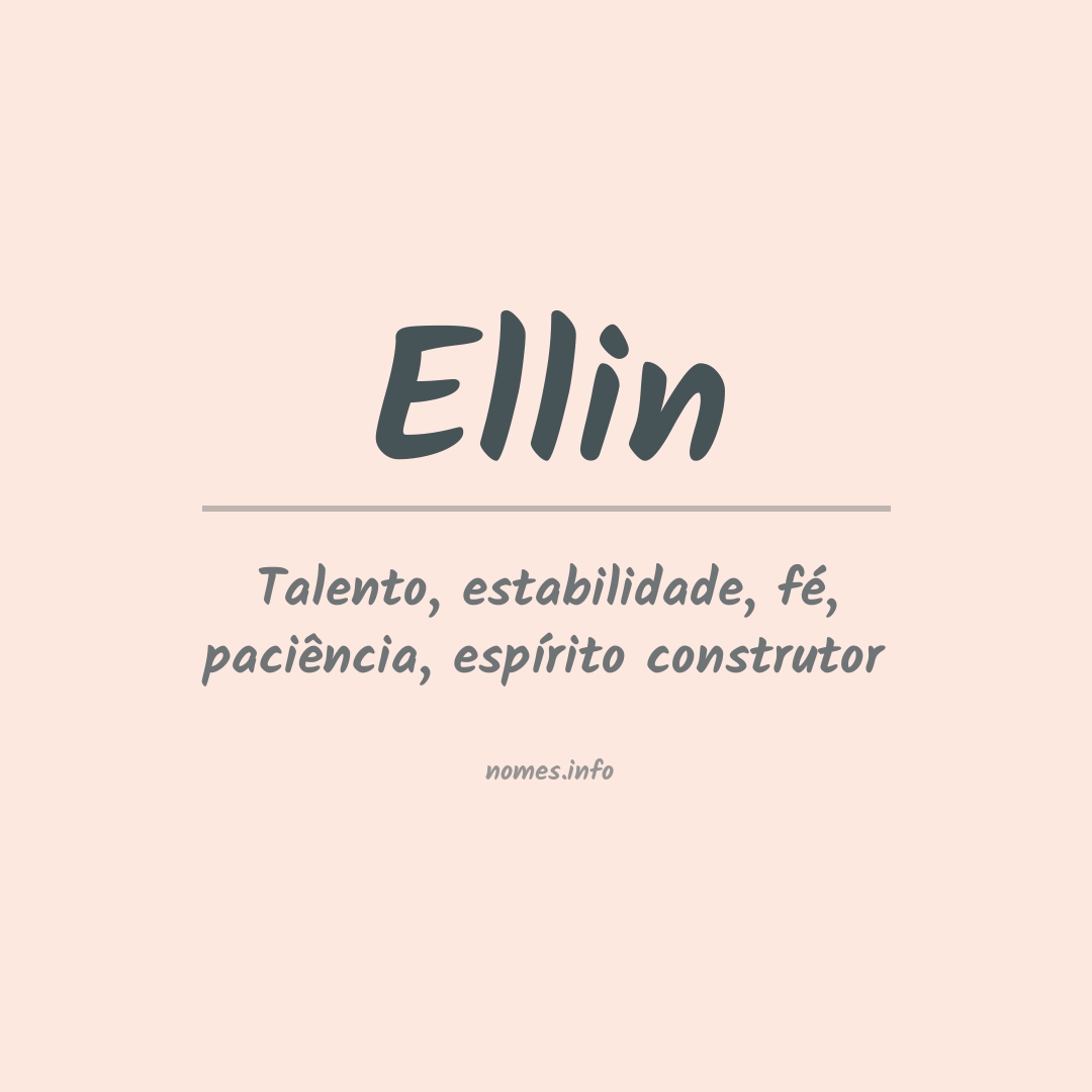 Significado do nome Ellin