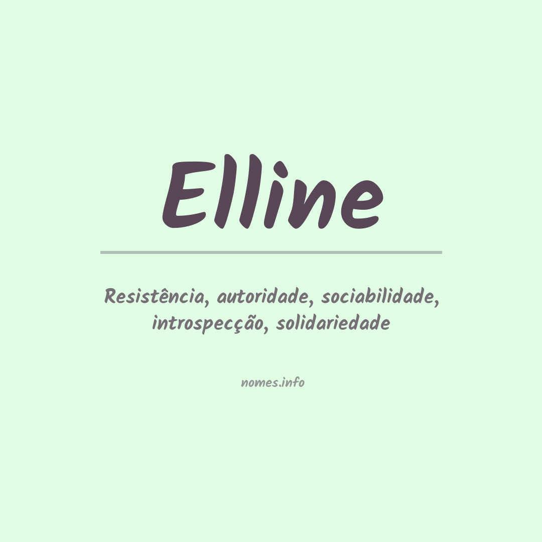 Significado do nome Elline