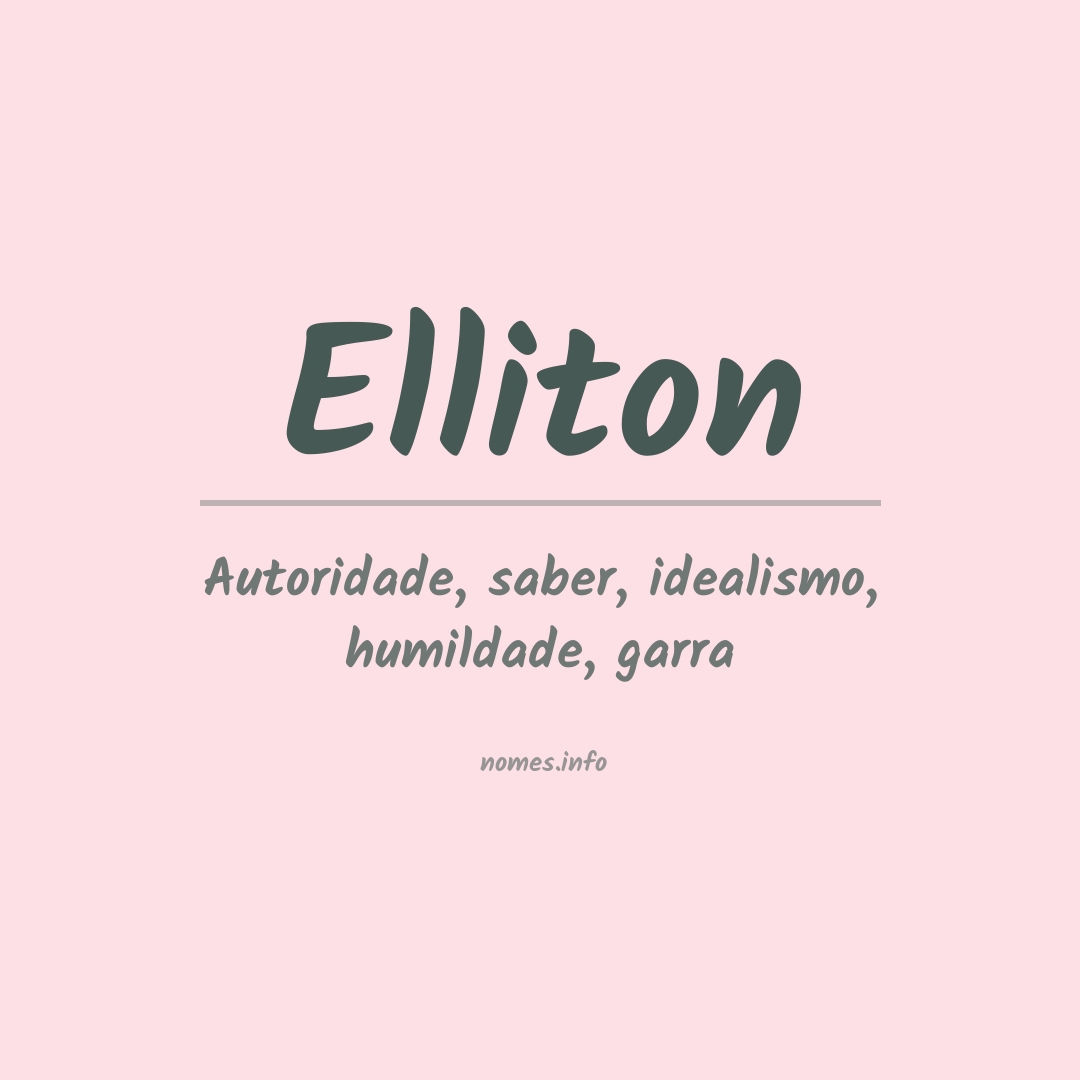 Significado do nome Elliton