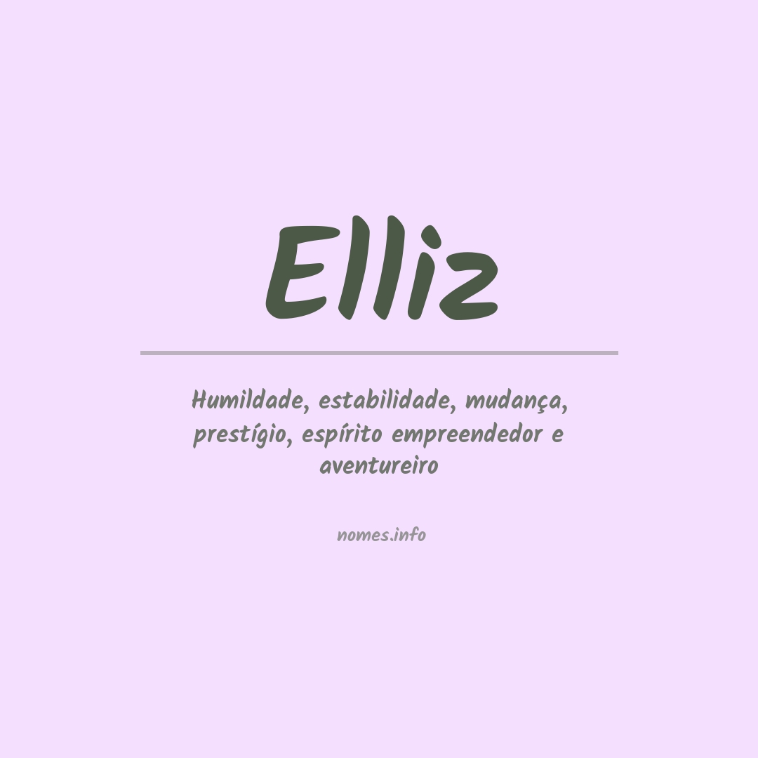 Significado do nome Elliz