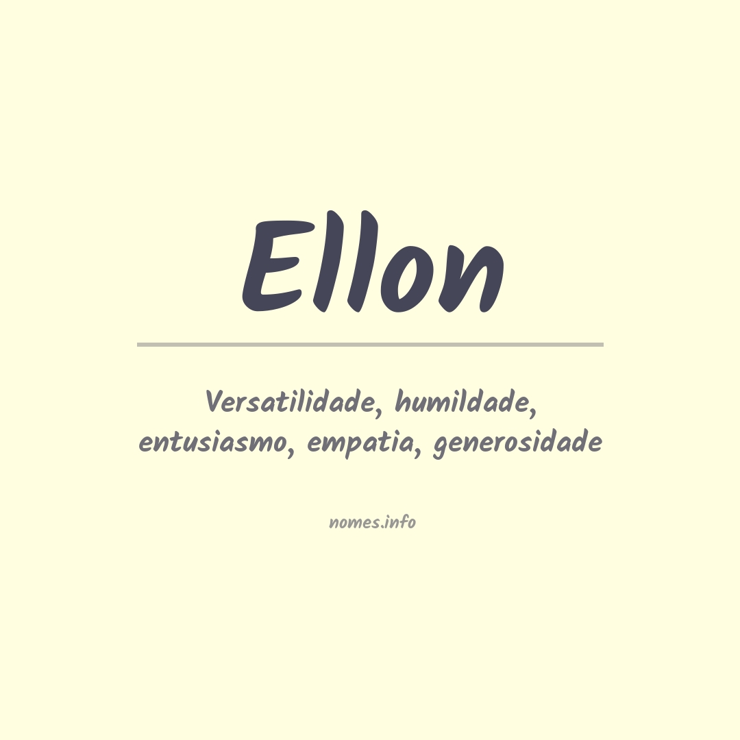 Significado do nome Ellon