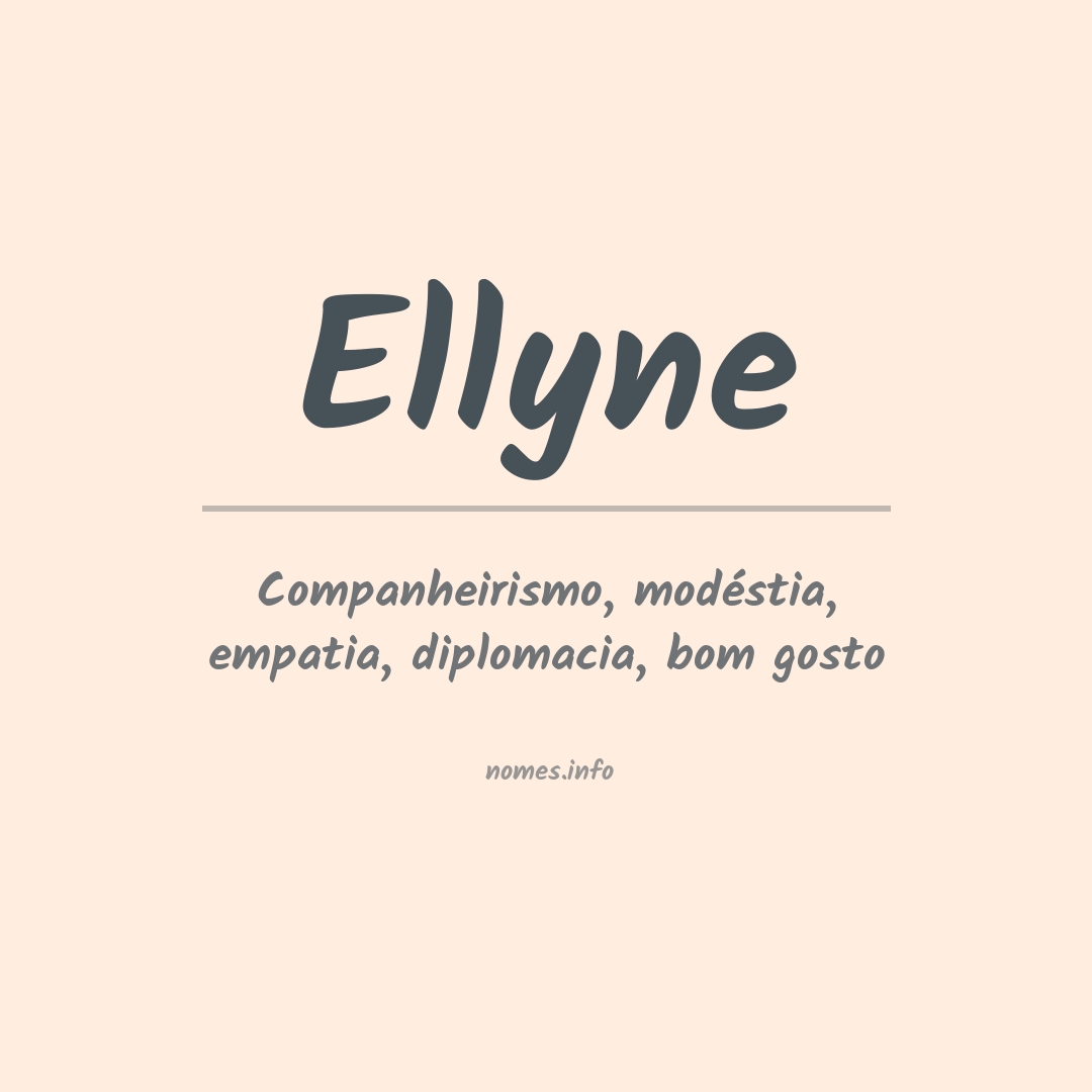 Significado do nome Ellyne