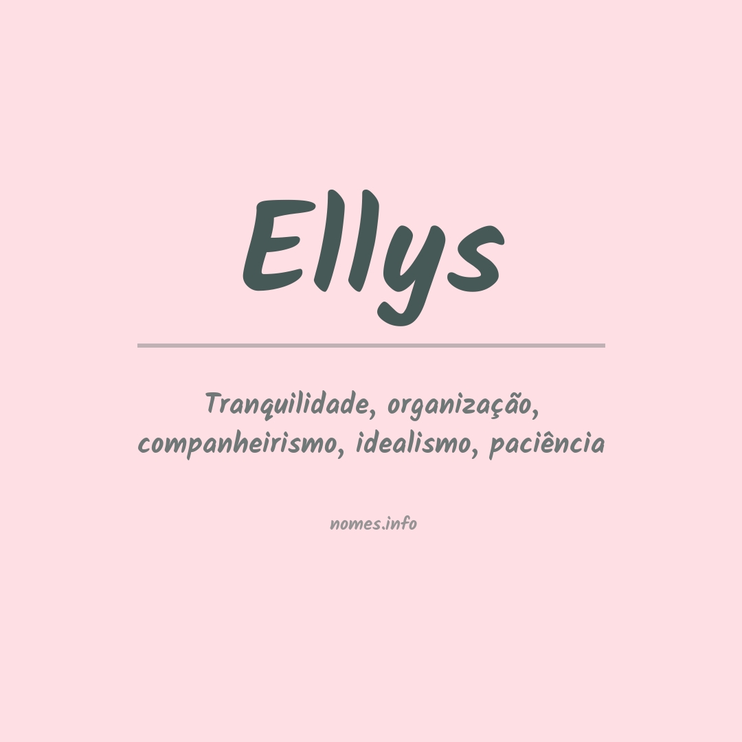 Significado do nome Ellys
