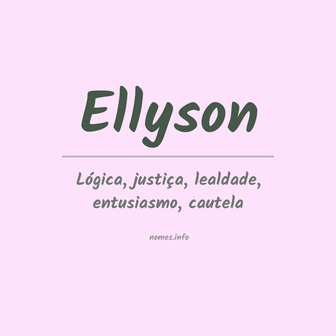 Significado do nome Ellyson