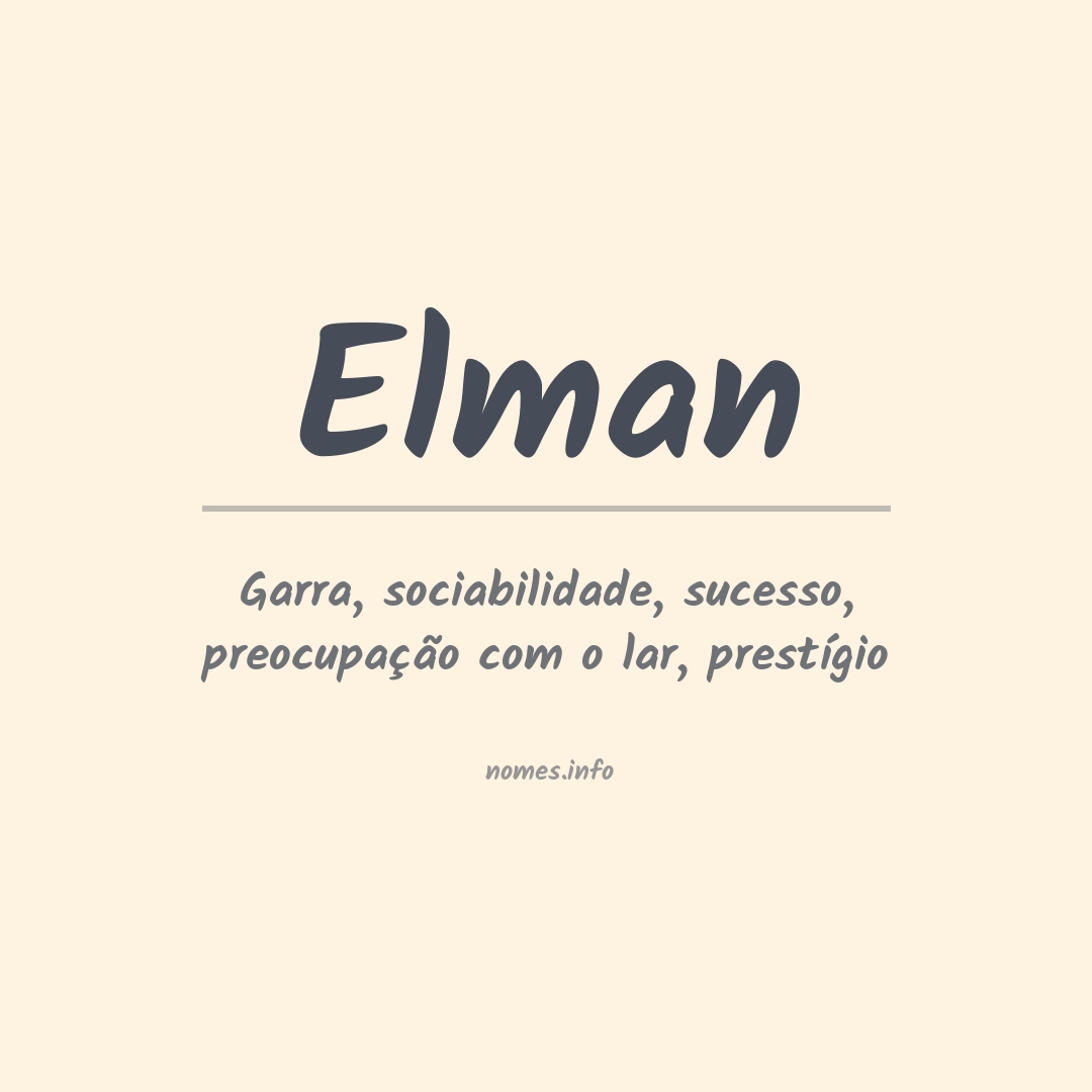 Significado do nome Elman