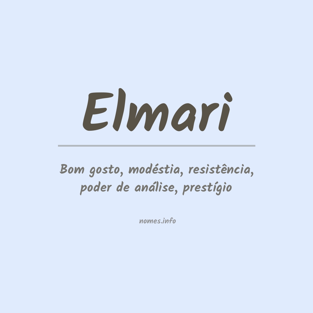 Significado do nome Elmari