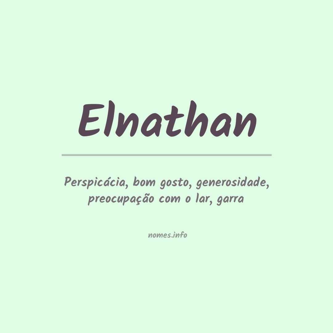 Significado do nome Elnathan